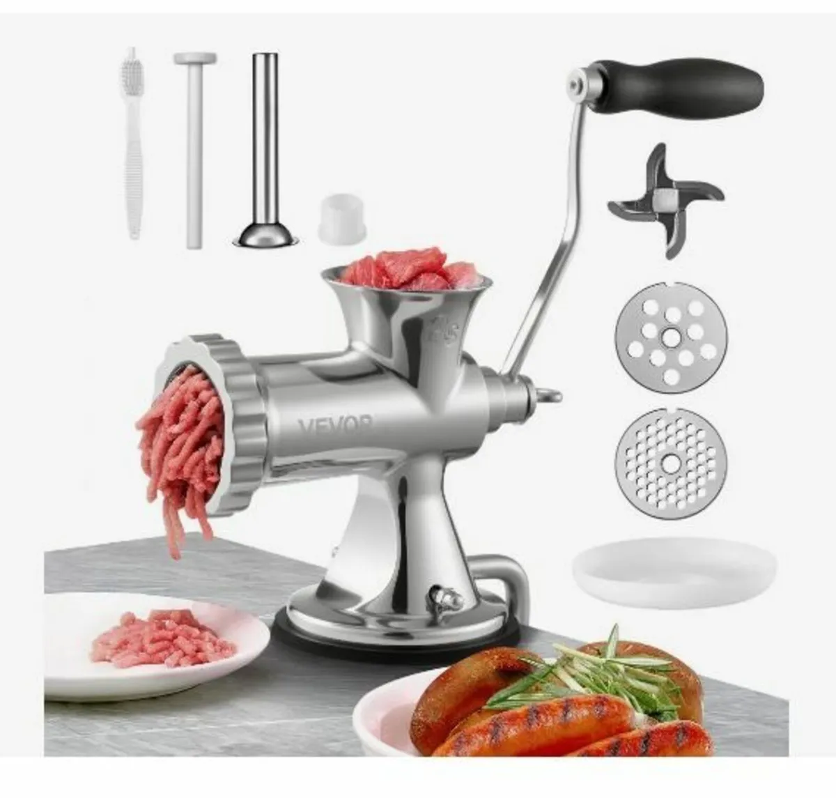 Manual Meat Grinder, 304 Stainless Steel - Image 4