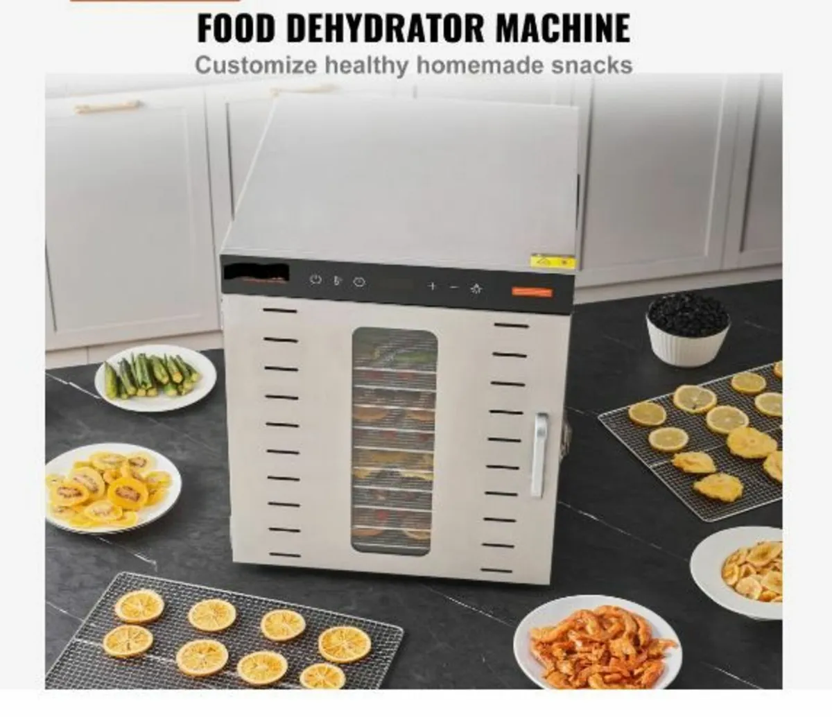 10 Trays Food Dehydrator Machine Stainless Steel - Image 2