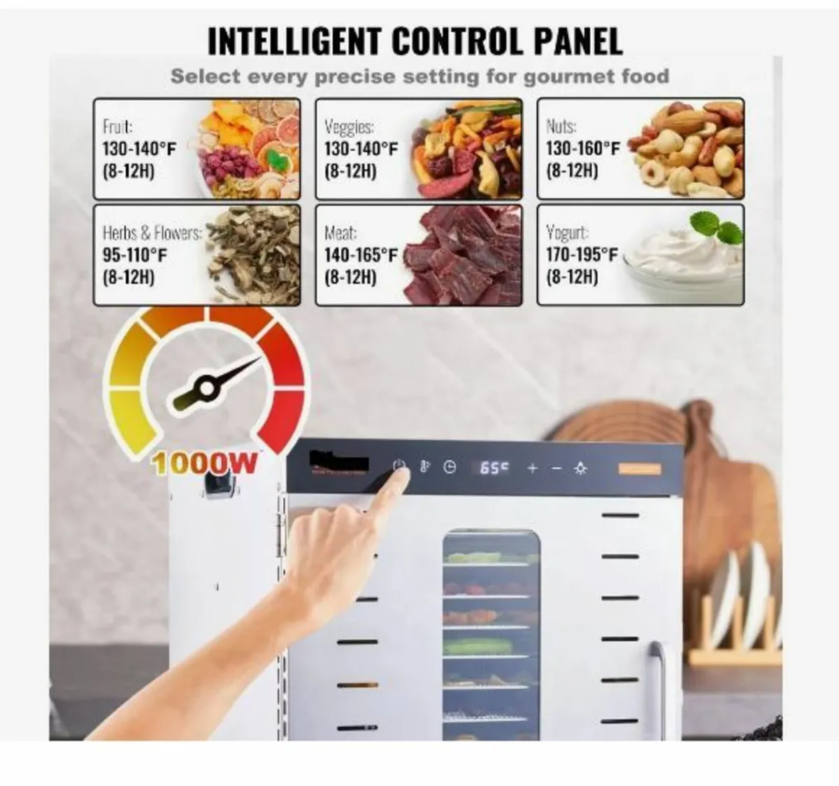 10 Trays Food Dehydrator Machine Stainless Steel - Image 4