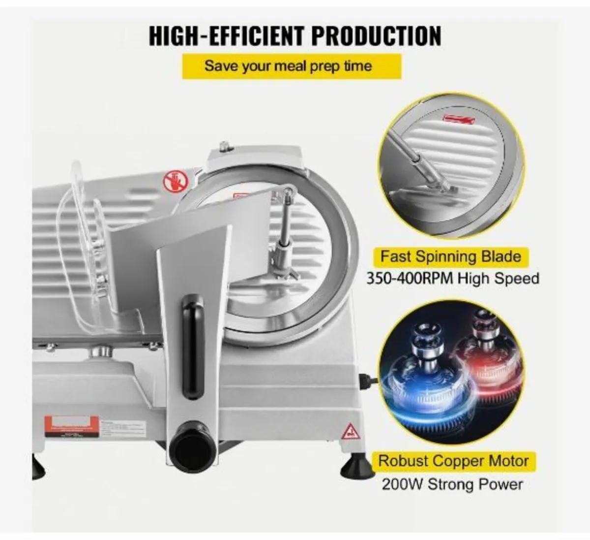 Commercial Meat Slicer, 200W - Image 3