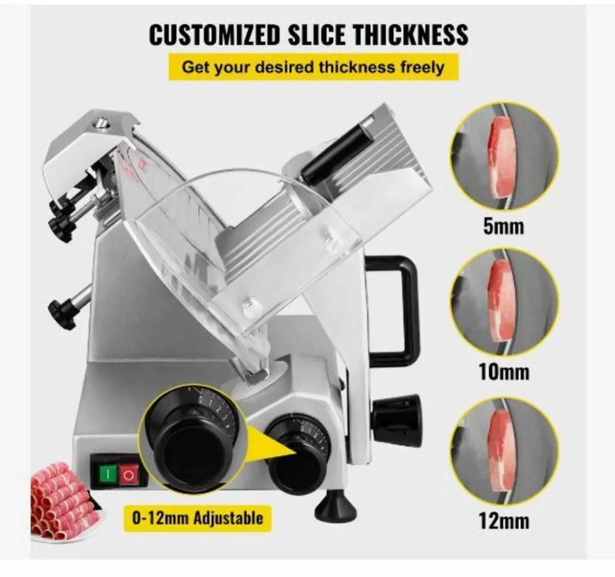 Commercial Meat Slicer, 200W - Image 4