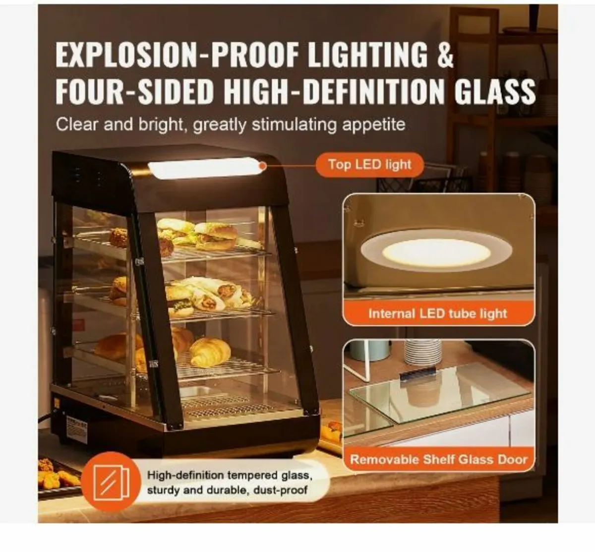 3-Tier Commercial Food Warmer Display - Image 2