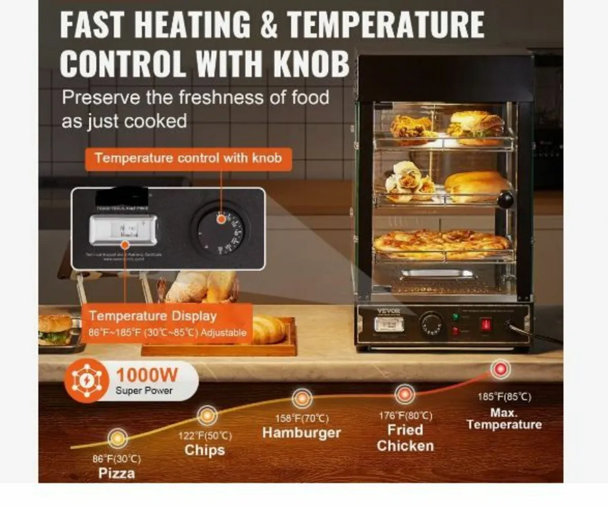 3-Tier Commercial Food Warmer Display - Image 3