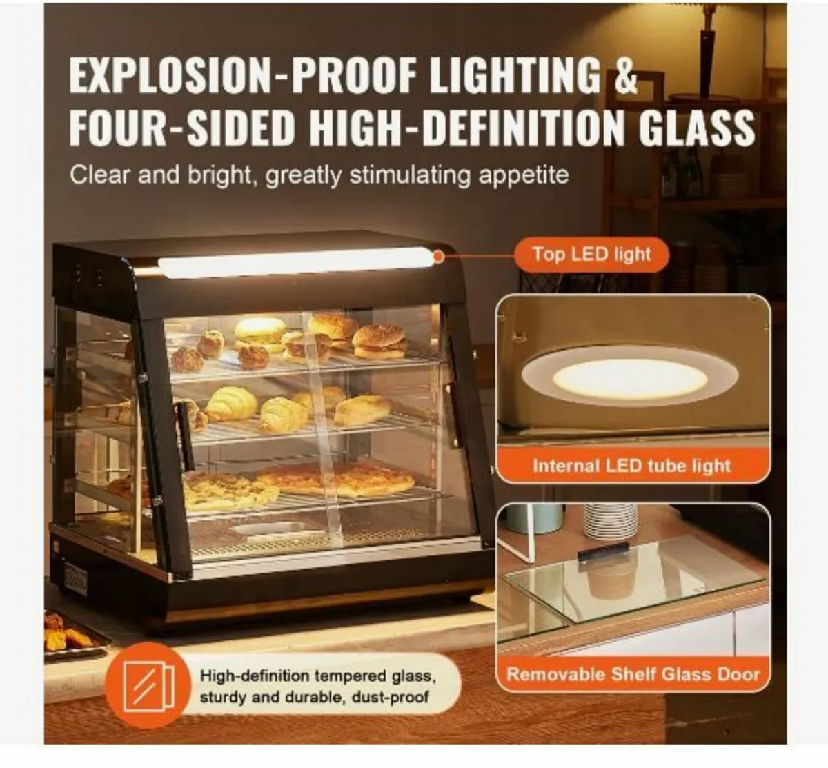 3-Tier Commercial Food Warmer Display - Image 4