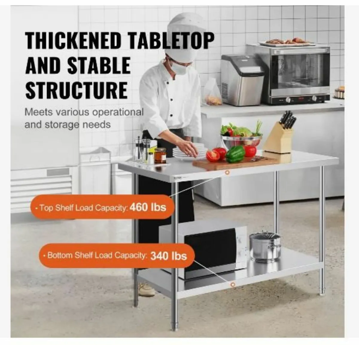 Stainless Steel Work Prep Table - Image 3