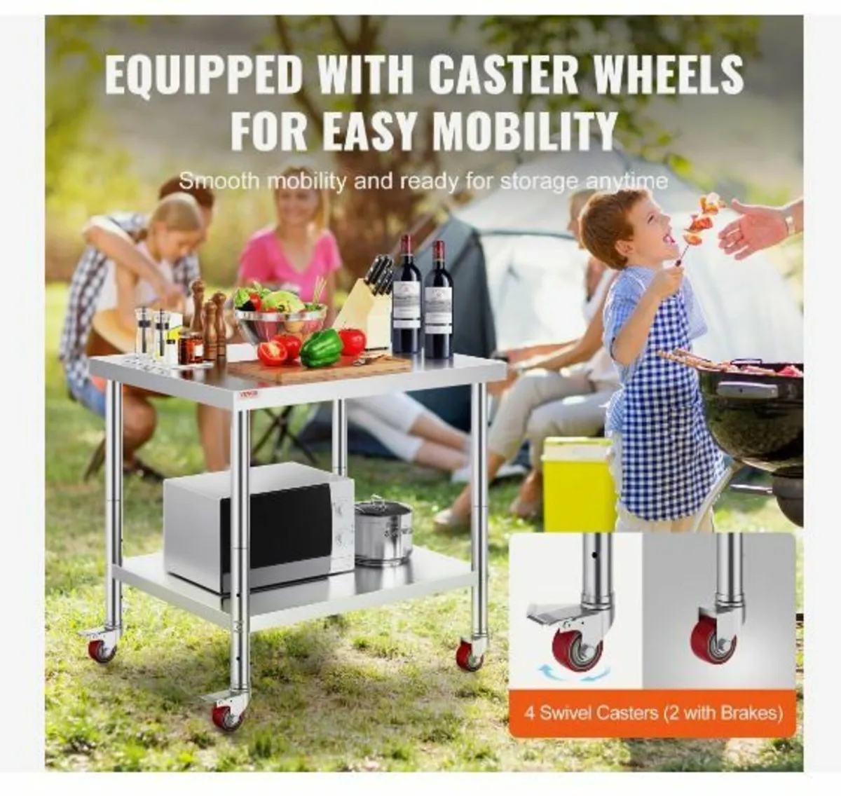 Stainless Steel Catering Work Table 30x36 Inch - Image 4