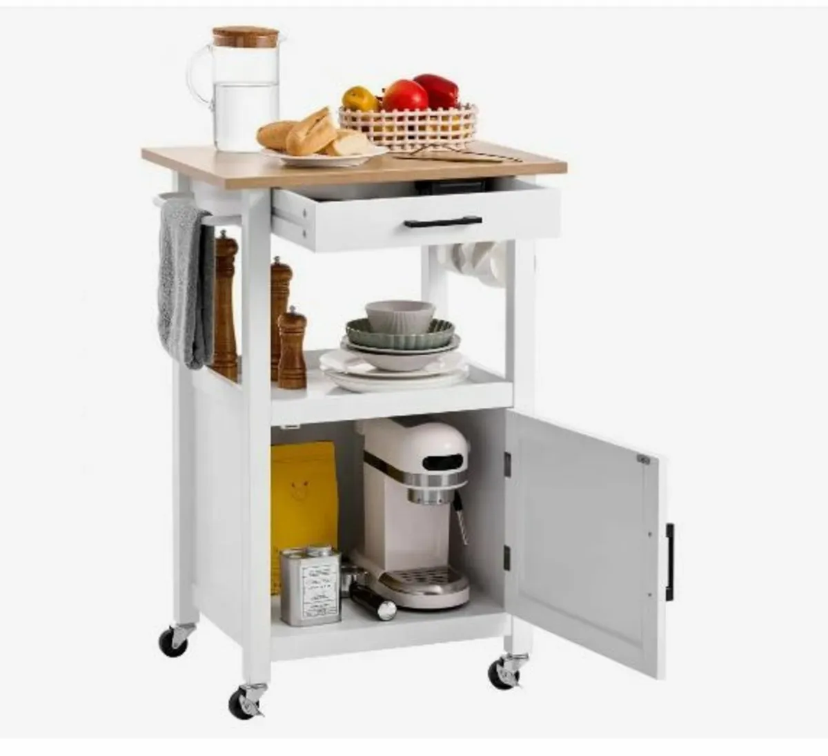Kitchen Island Cart with Single Door - Image 1