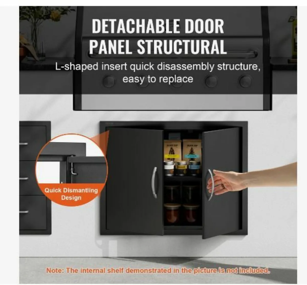 BBQ Access Door, 788x610 mm Double Outdoor - Image 4