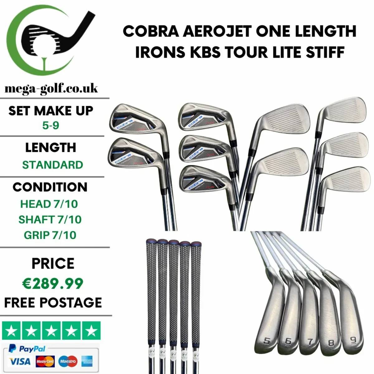 Cobra Aerojet One Length Irons / 5-9 / Stiff - Image 1