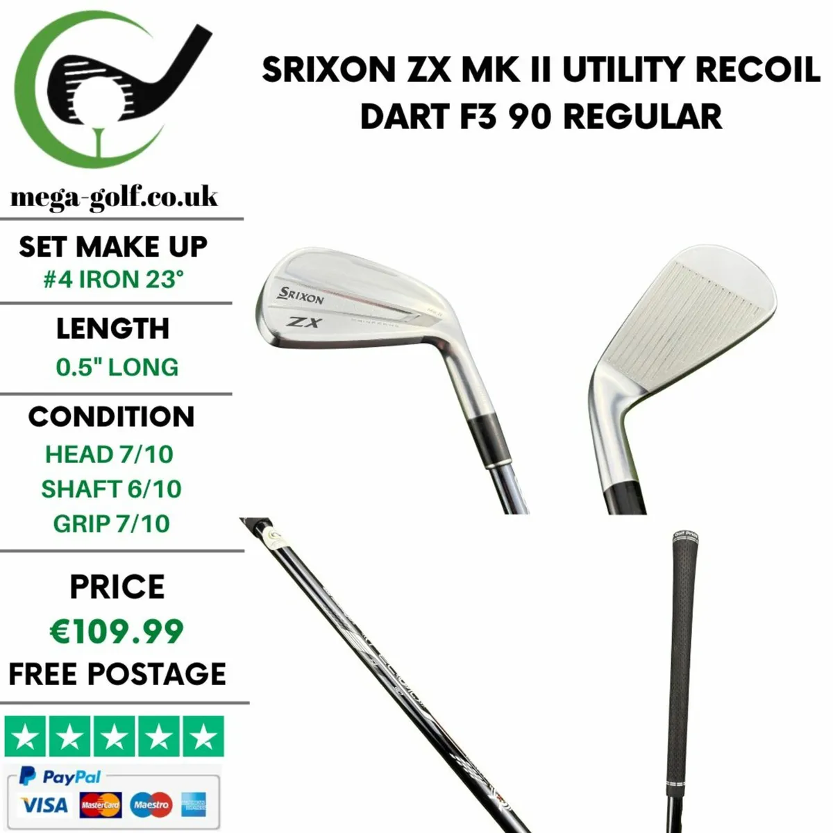 Srixon ZX Mk II Utility #4 Iron 23° / Regular - Image 1