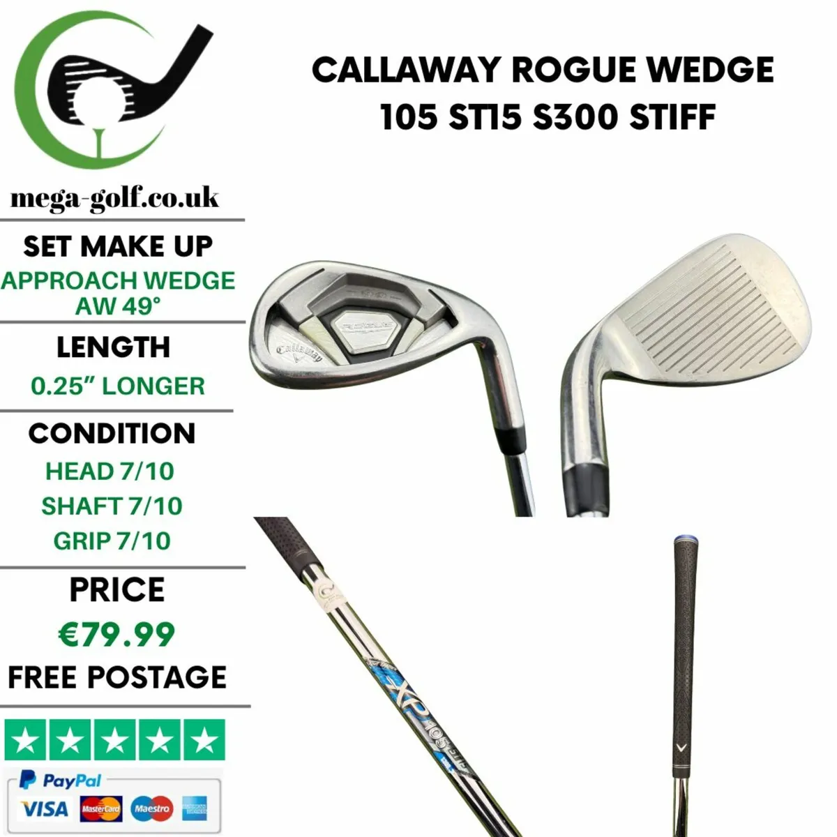 Callaway Rogue Wedge Aw 49° / Stiff - Image 1