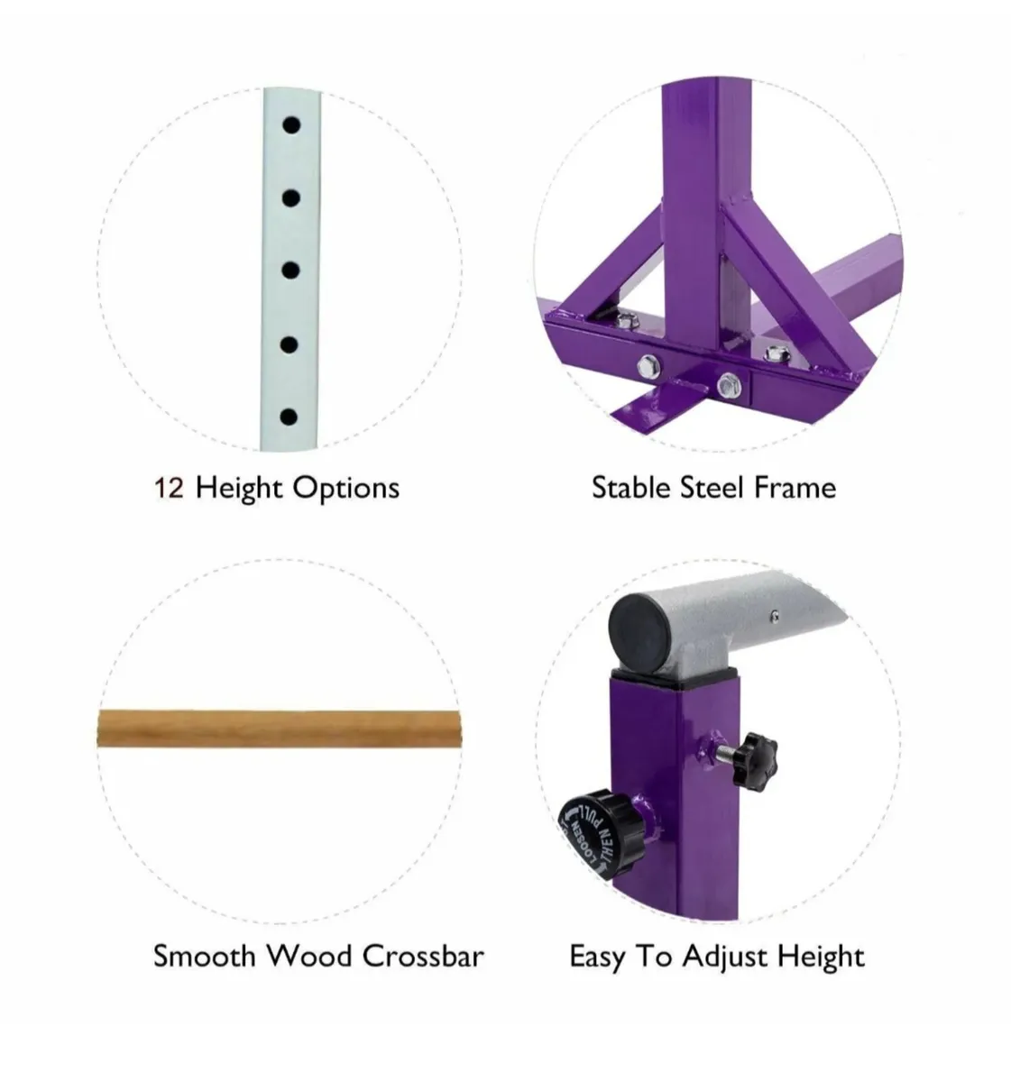 Gymnastics bars heavy duty pink or purple - Image 3