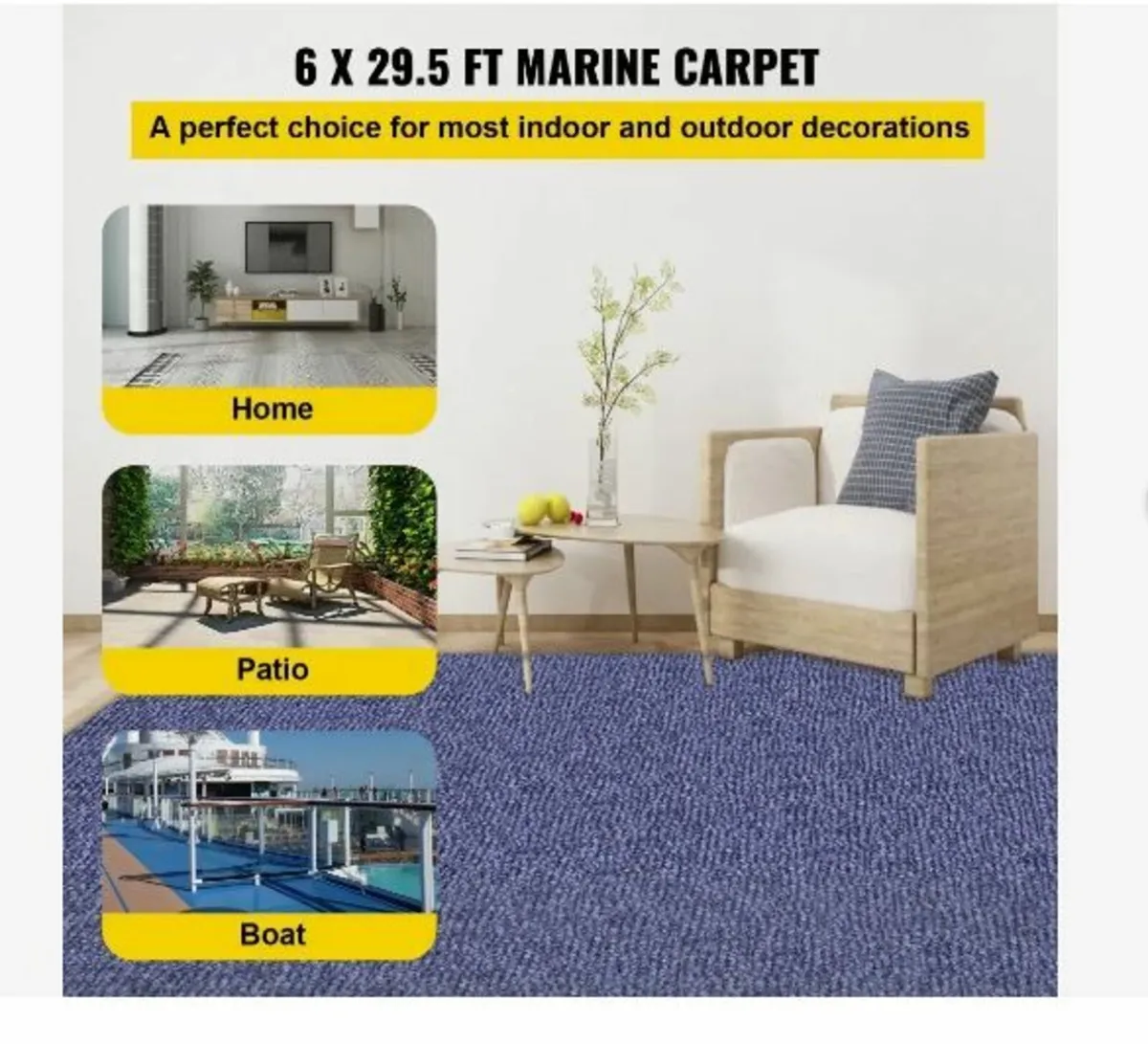 Indoor Outdoor Rug Carpet 5.9x29.5' - Image 3