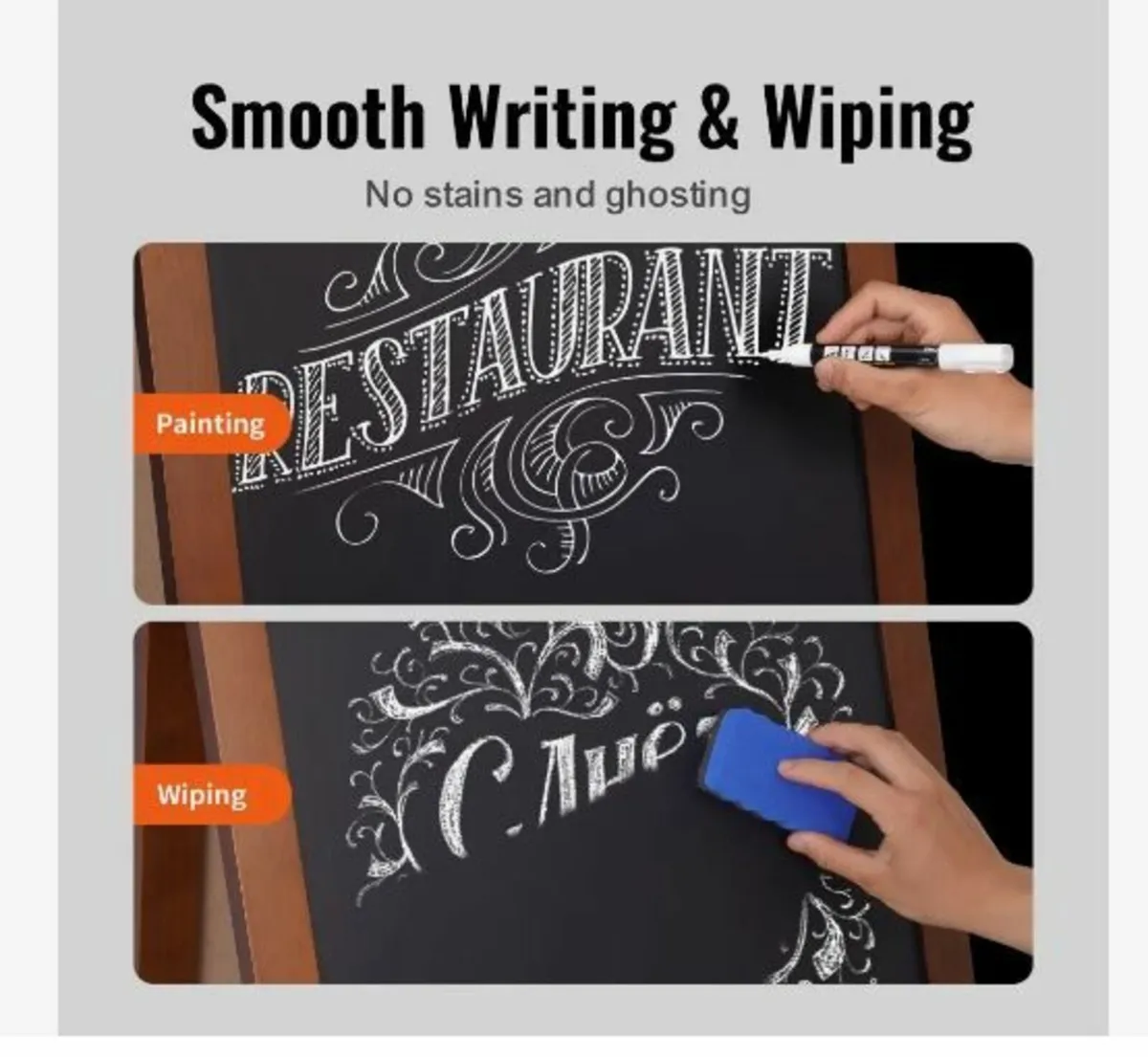 Wall Mounted Blackboard: 20" x 40" chalk boa - Image 2