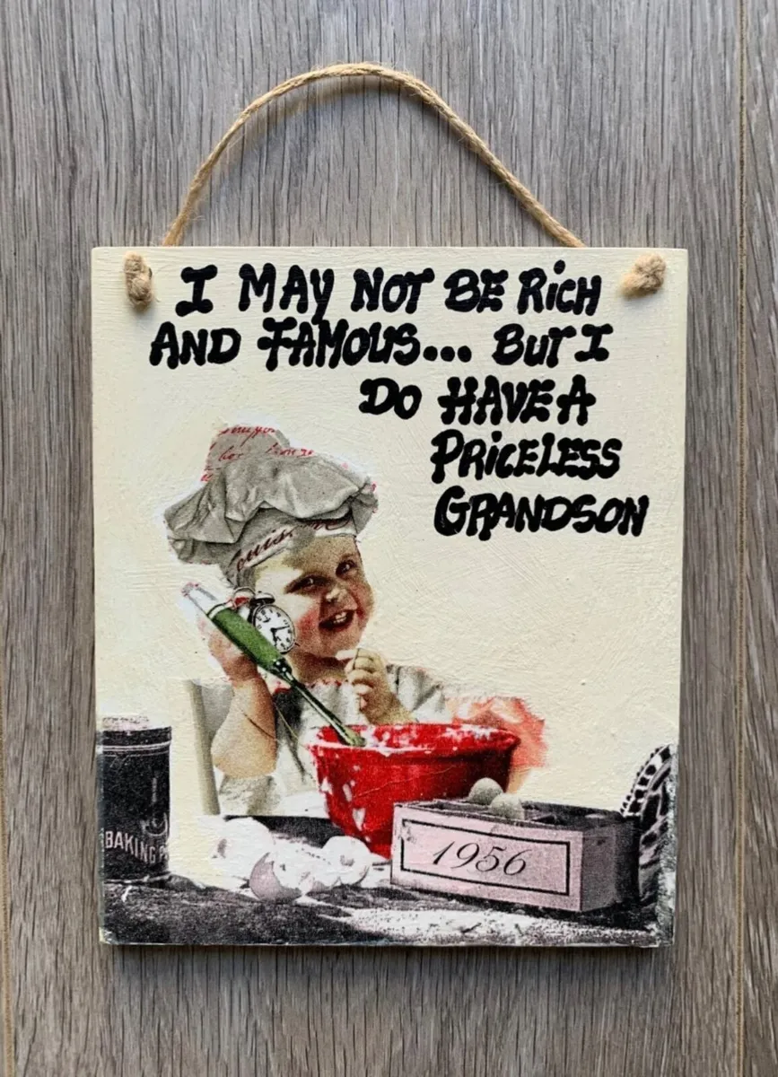 Retro Grandson Plaque/Sign