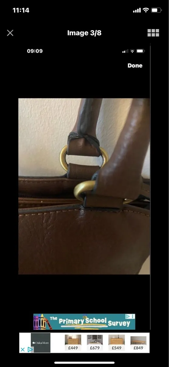 Matties Brand Leather Handbag - Image 3