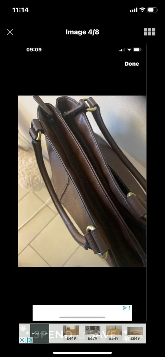 Matties Brand Leather Handbag - Image 4