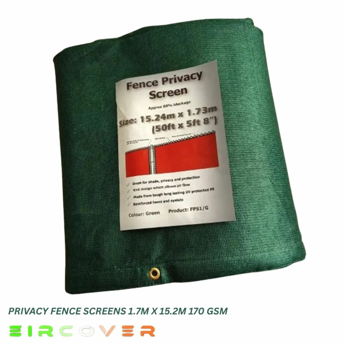 Privacy Netting 1.7m x 15.2m Green - Image 1