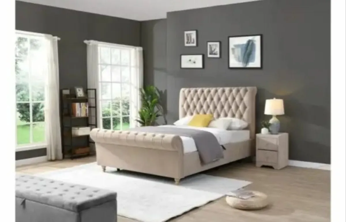 🔥 *Mink Side Gas-Lift Ottoman Storage Bed 🛏️ - Image 1