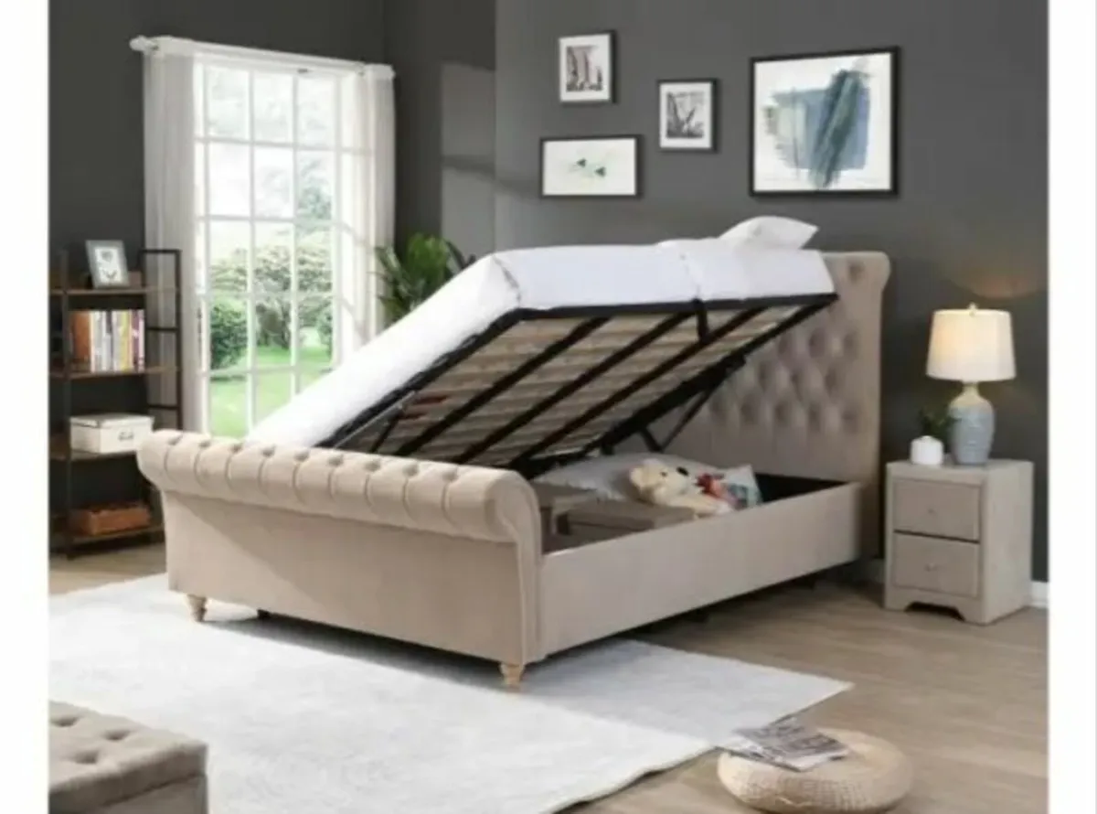 🔥 *Mink Side Gas-Lift Ottoman Storage Bed 🛏️ - Image 2