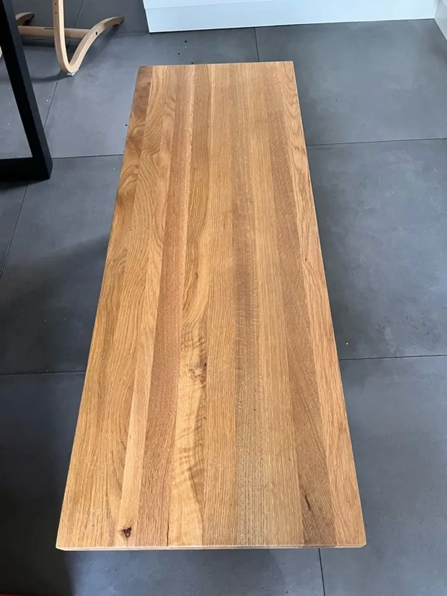 EZ Living Calia Solid Oak Small Dining Table and Bench - Image 4