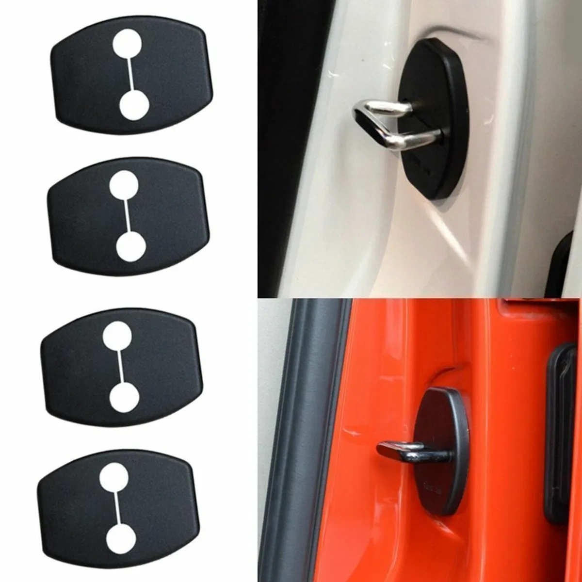 VW Black 4Pcs Decor Accessory Car Door Anti Rust L