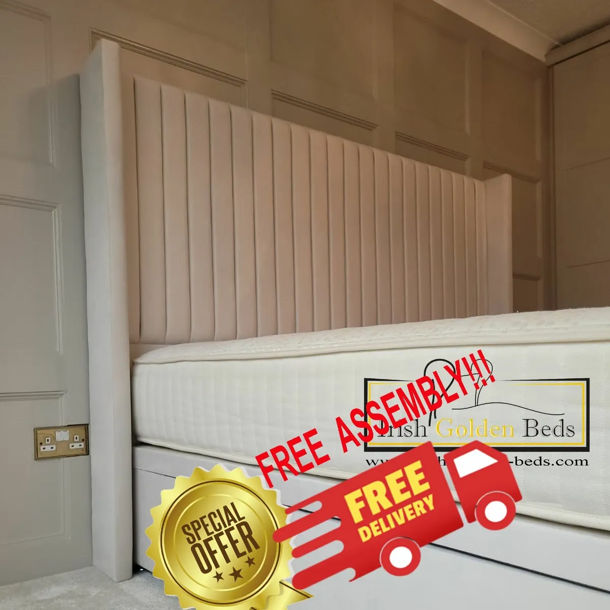 ANY HEADBOARD HEIGHT  Ottoman Storage Bed Gas Lift - Image 1