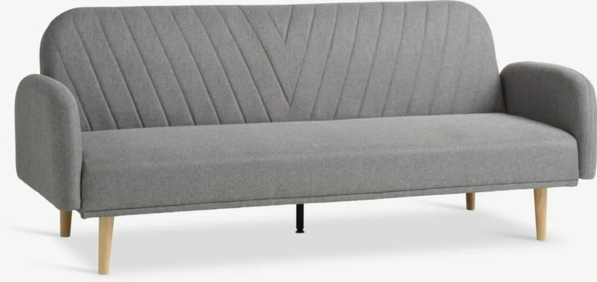 Sofa bed  light grey fabric HALF PRICE! - Image 2