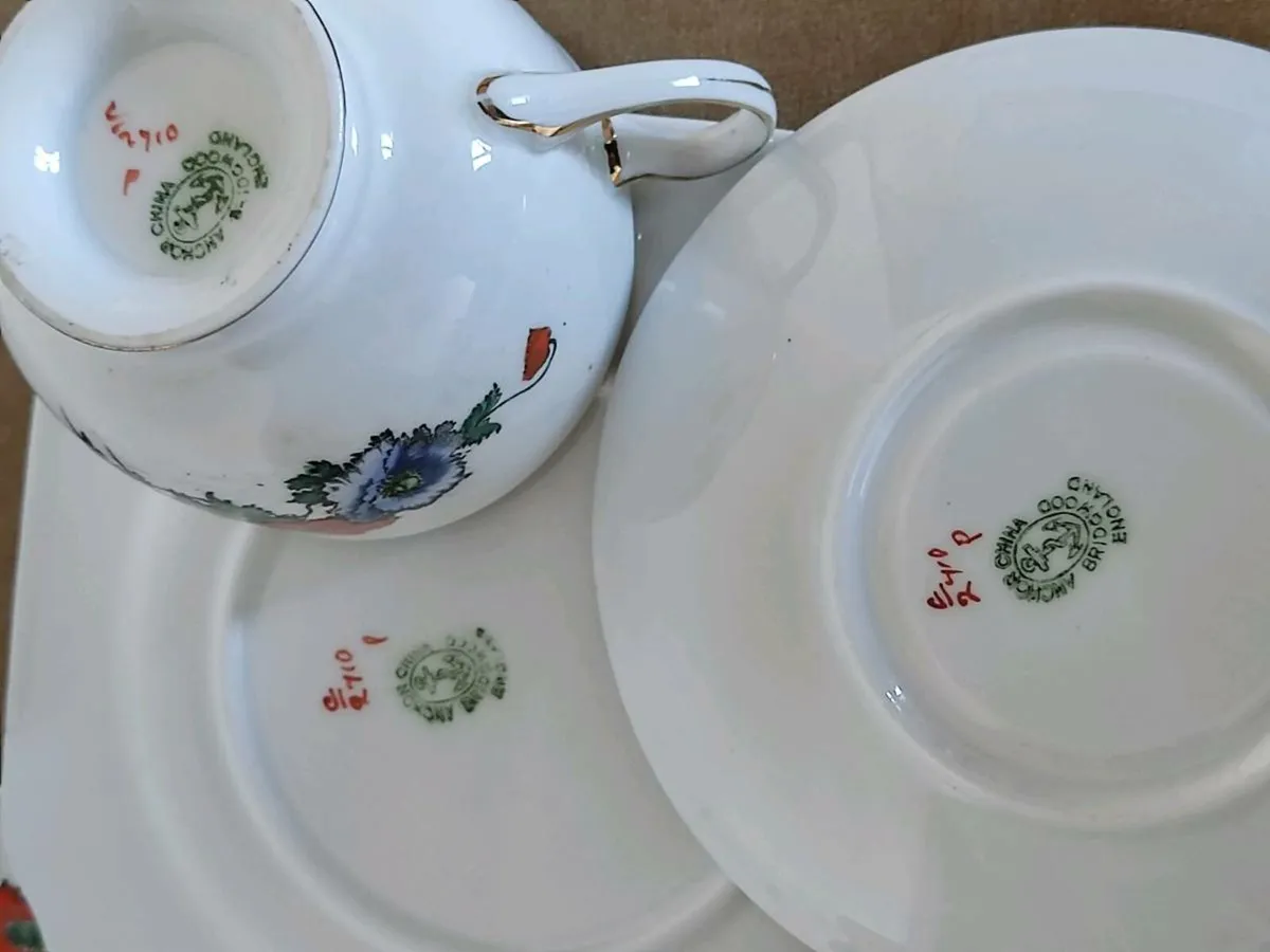 Antique Rare find. Anchor china Bridgwood tea set - Image 4