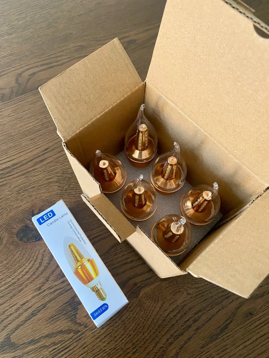 BRAND NEW 7x LED light bulbs flame tip - Image 3