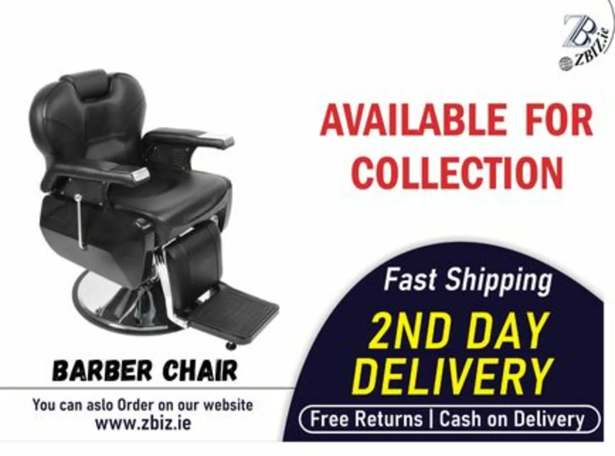 Barber Chair Professional Black Hydraulic Seat - Image 1