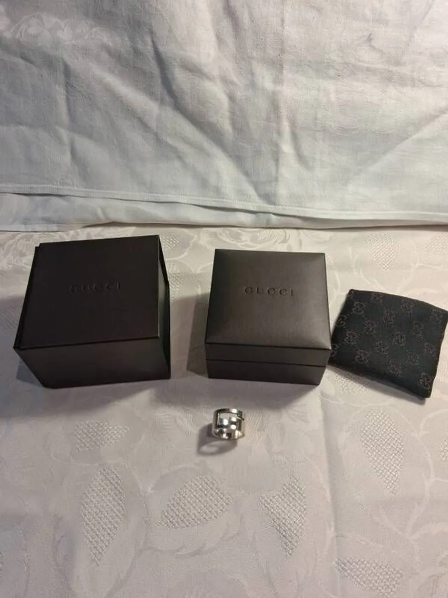 Boxed Gucci Sterling Silver Ring - Image 1