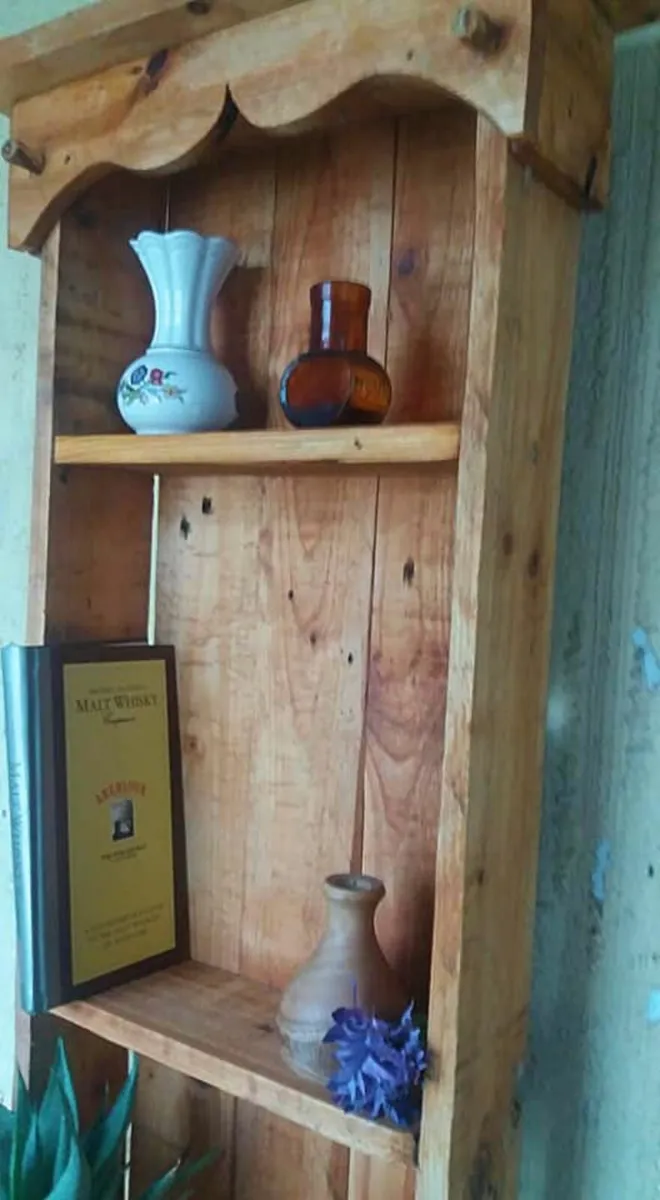 Rustic Floating Antique Style Shelved Display - Image 4