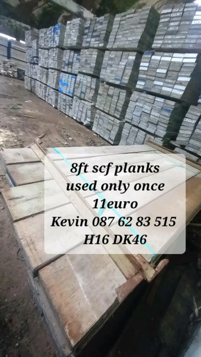8ft slightly used scaffolding planks €11 - Image 1