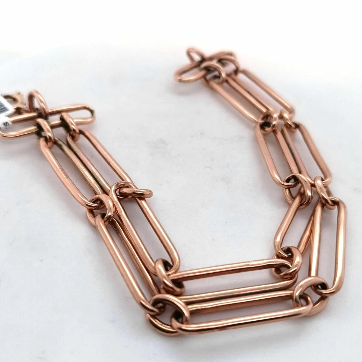 Antique Rose Gold Double Paperclip Bracelet - Image 1