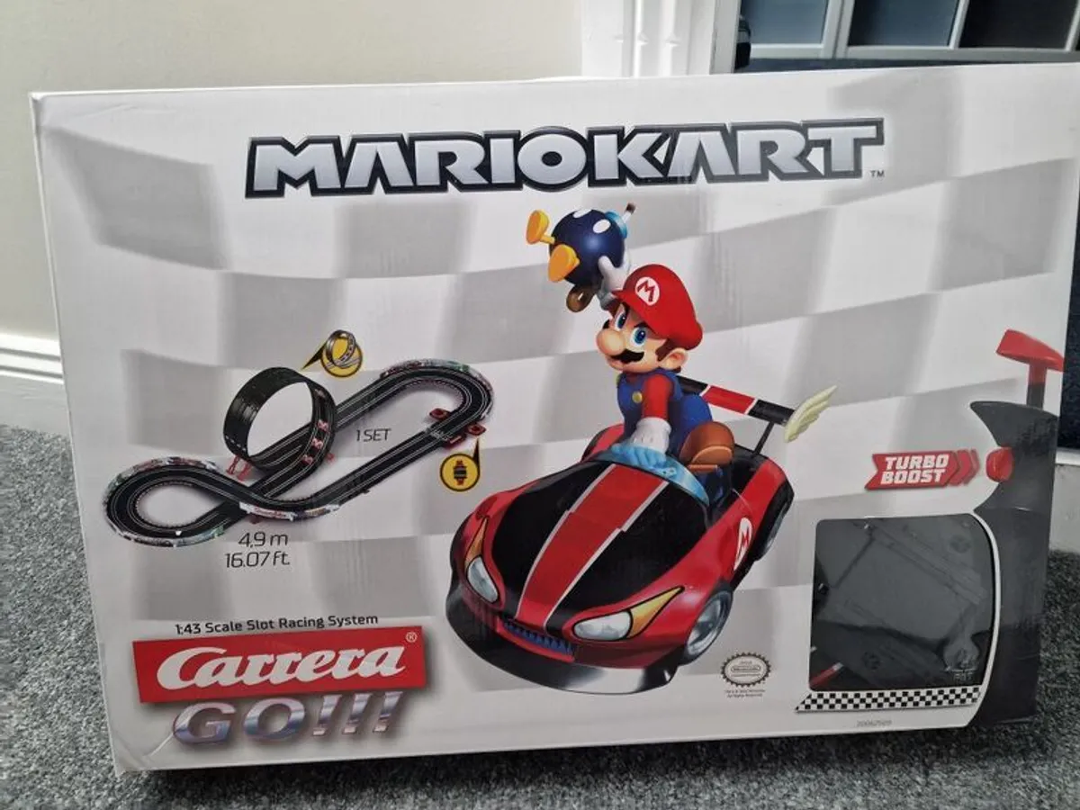 mario kart carrera go. wwe hell in a cell with figures, TMNT subway with figures. - Image 1