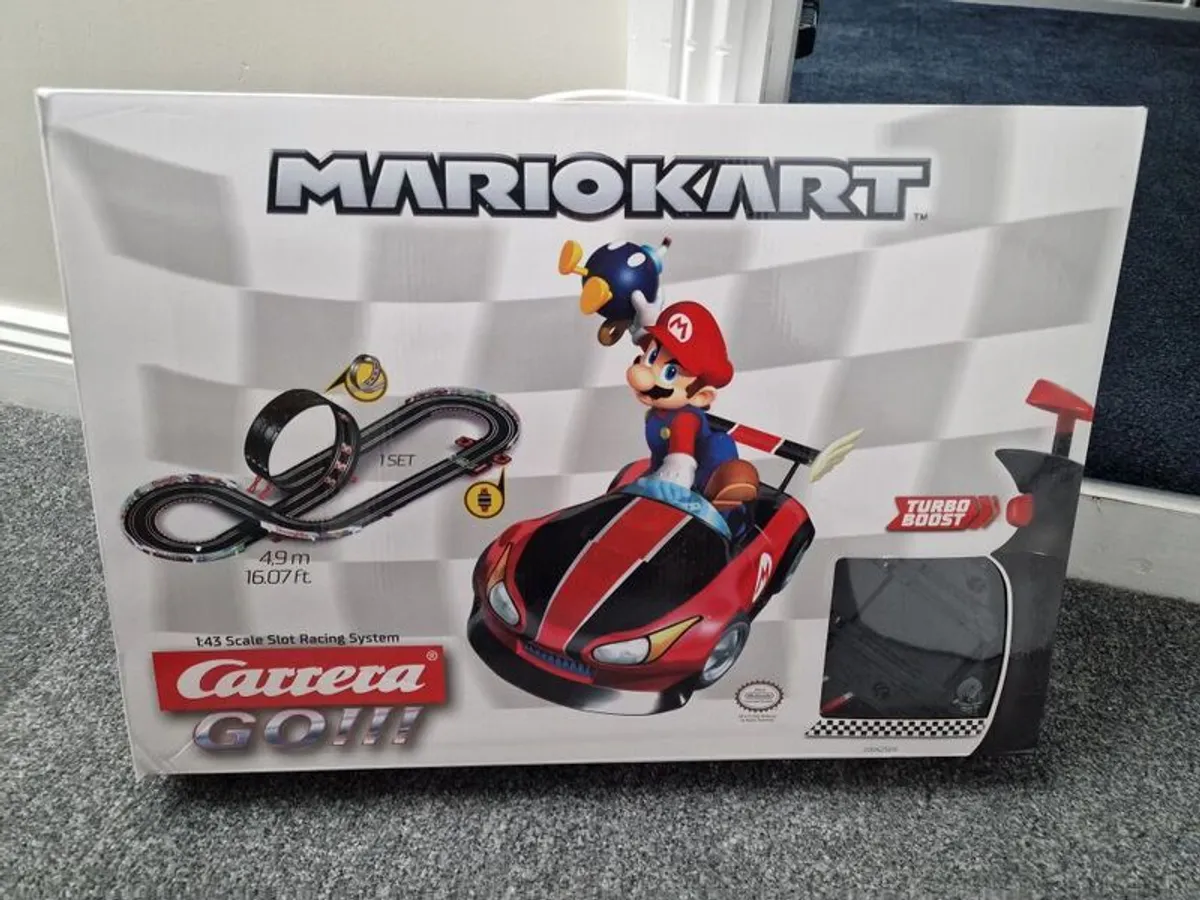 mario kart carrera go. wwe hell in a cell with figures, TMNT subway with figures. - Image 2