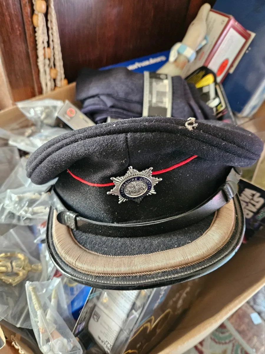 Vintage Fire Mans Cap - Image 1