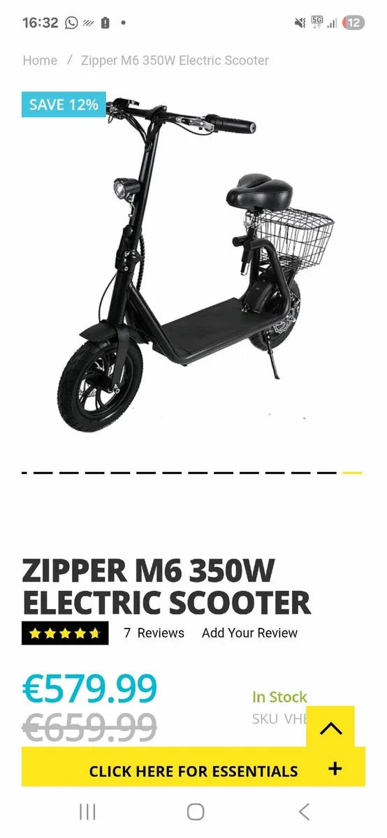 E scooter for parts or repair