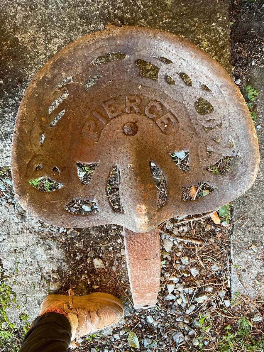 Pierce Cast-Iron Tractor Seat with Original Mounti - Image 1