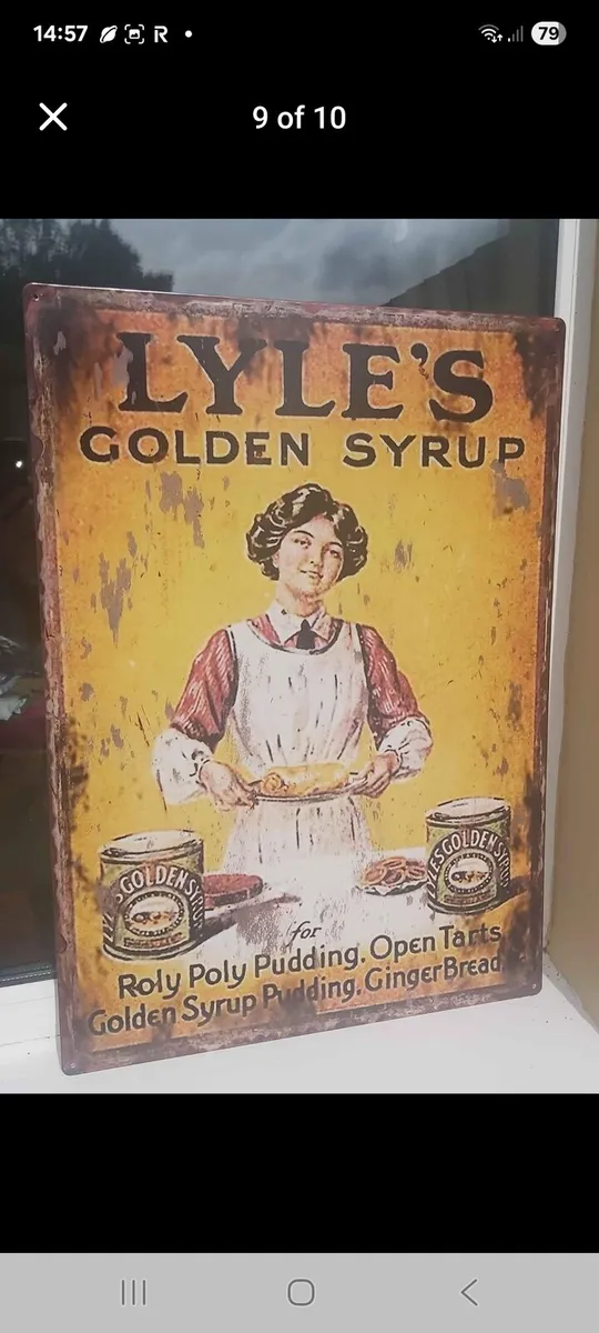 Large  lyals metal sign - Image 1