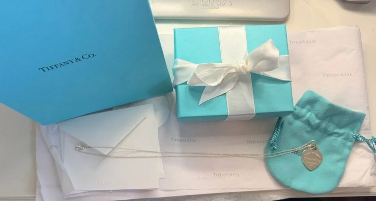 NEW Tiffany Necklace - Heart Tag Pendant in Silver, Medium - Image 1