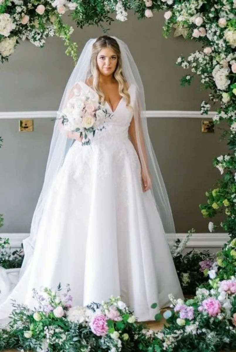 Wedding Dress Ivory US size 16 with Veil