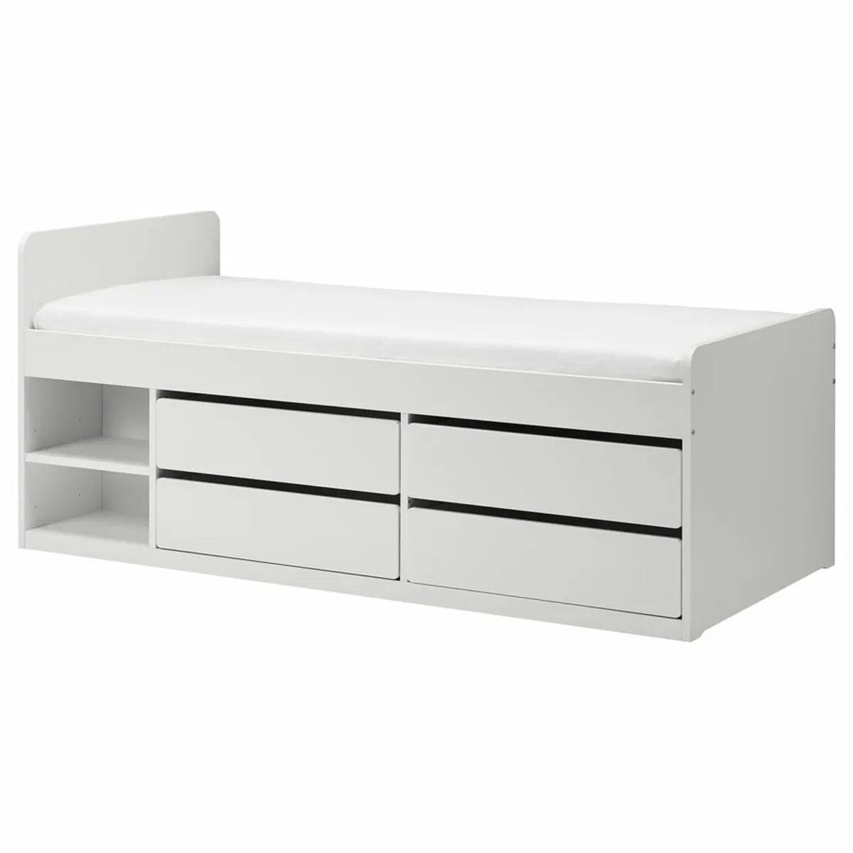 Slakt Ikea Bed Frame w storage + slatted bedbase - Image 1