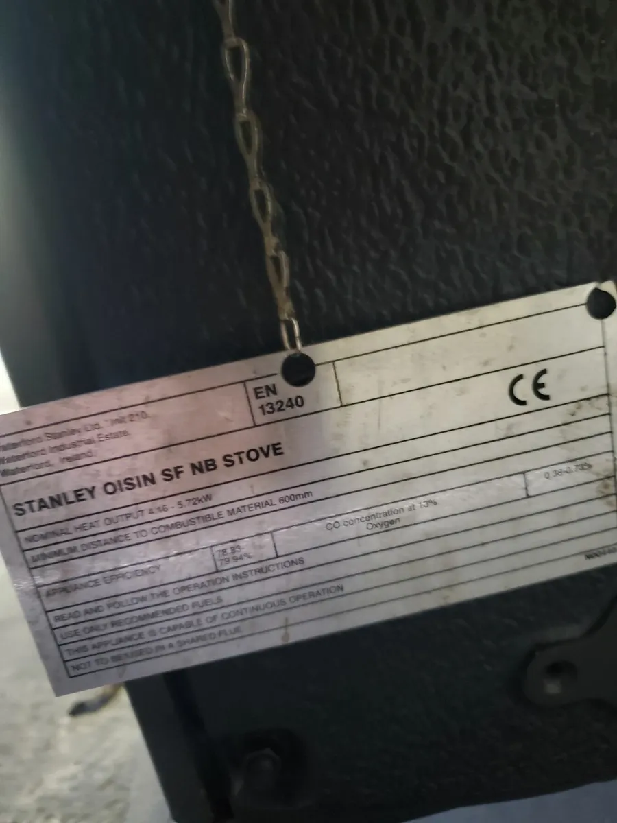 Stanley Oisin 5kw solid fuel stove as new - Image 3