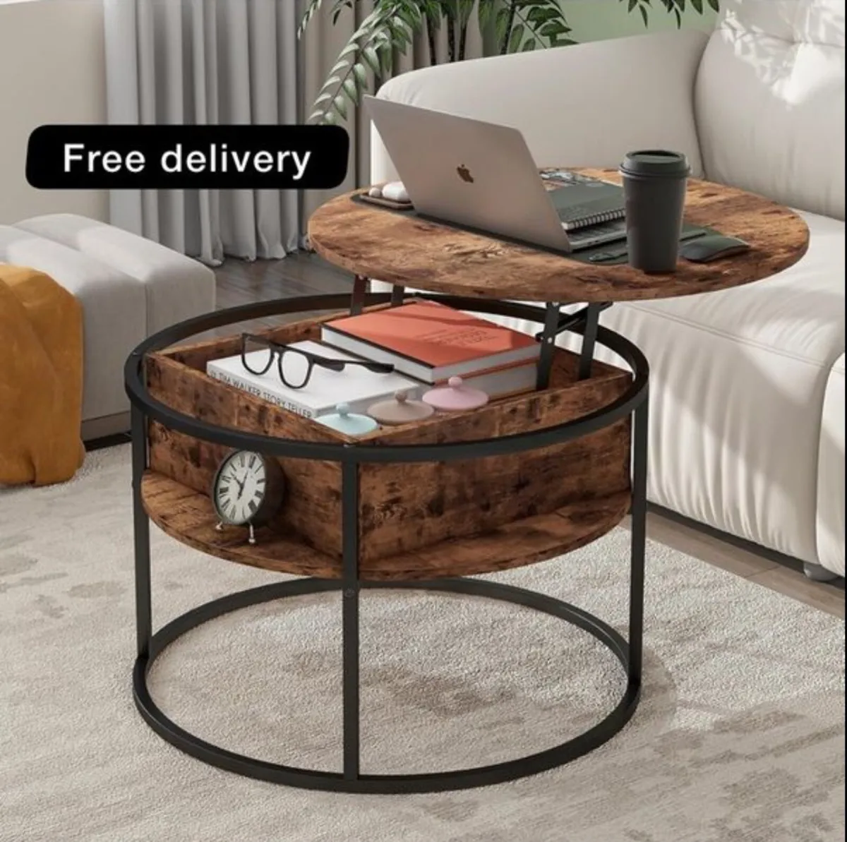 Round Coffee Table,Lift Top Coffee Tables for Livi