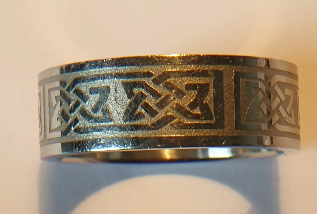 Celtic Design Silver Coloured Band - Image 4