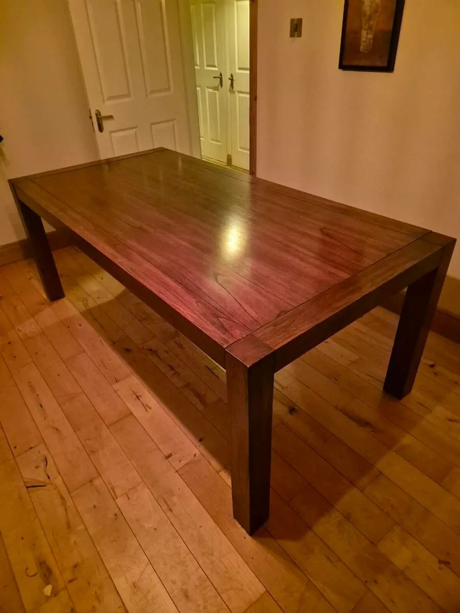 Solid hardwood dining table
