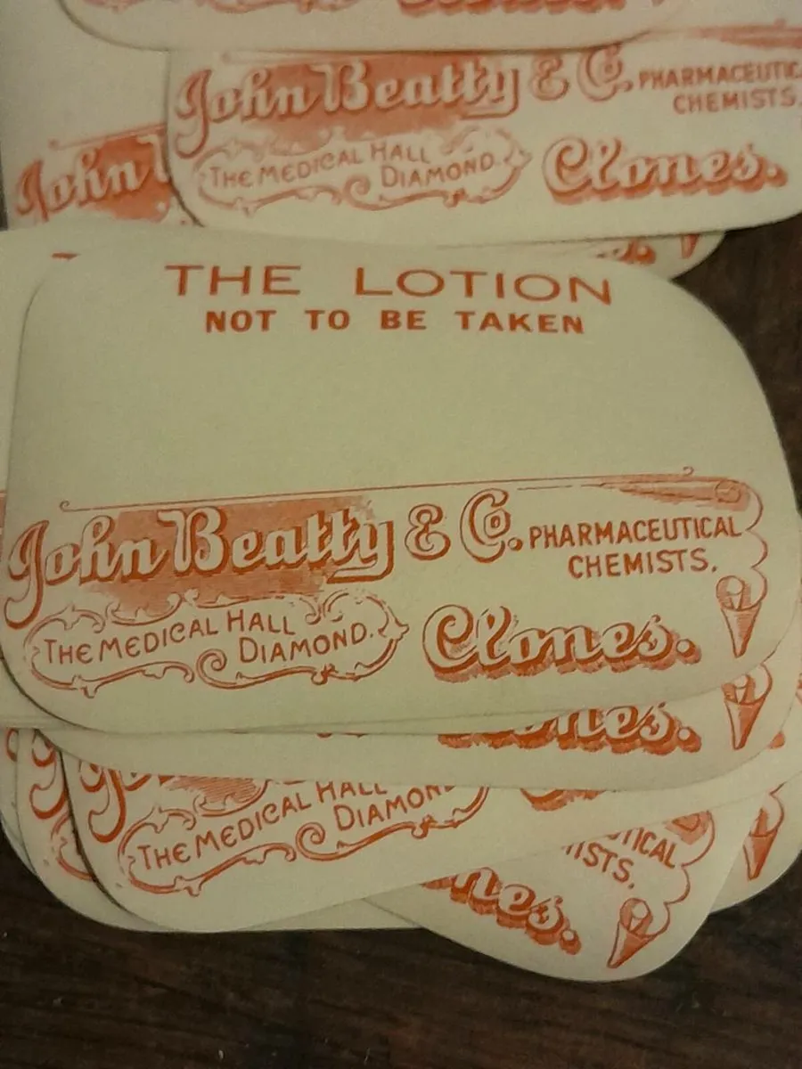 Old Irish chemist label - Image 1