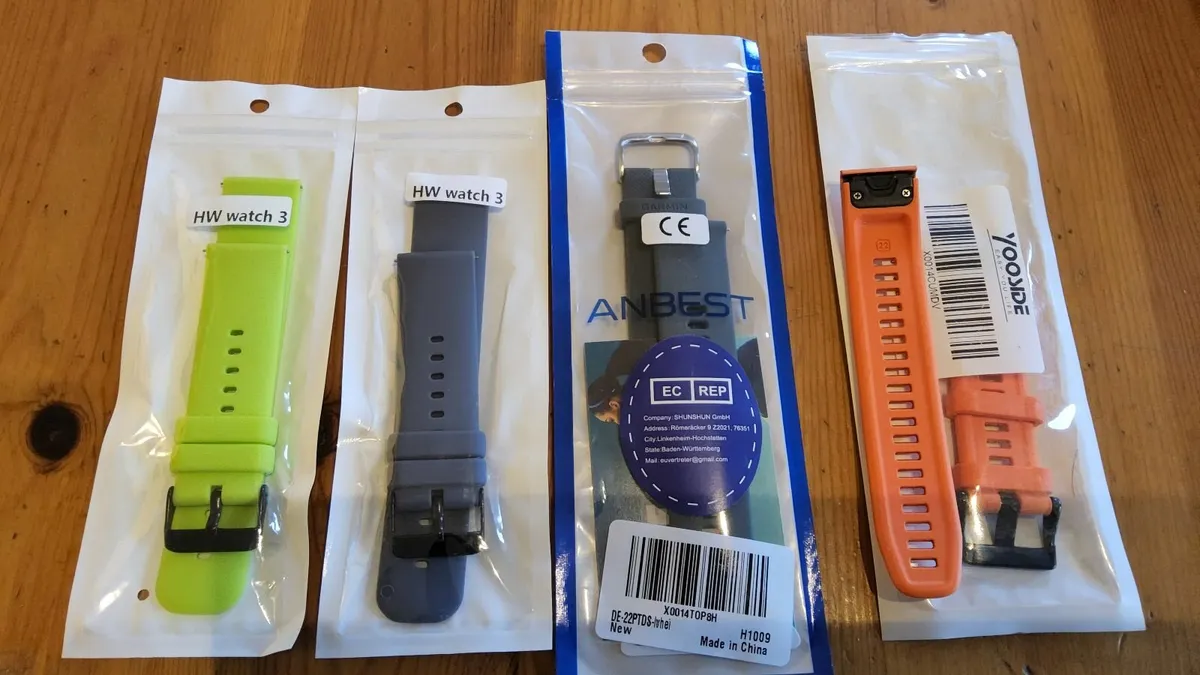 Watch Strap 22MM x 4 suits Garmin and other 22 mm